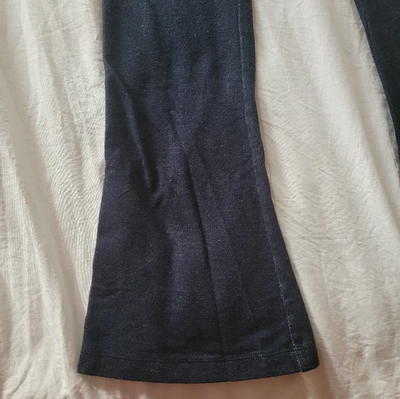 Cat & Jack Dark Blue Denim Look Flare Pants - Picture 3 of 7